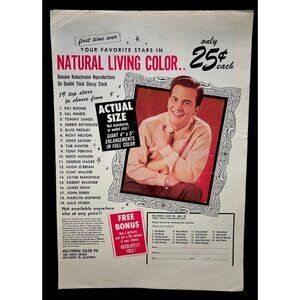 Hollywood Color Pix Print Ad Vintage 1950s Kodachrome Photo Reproductions